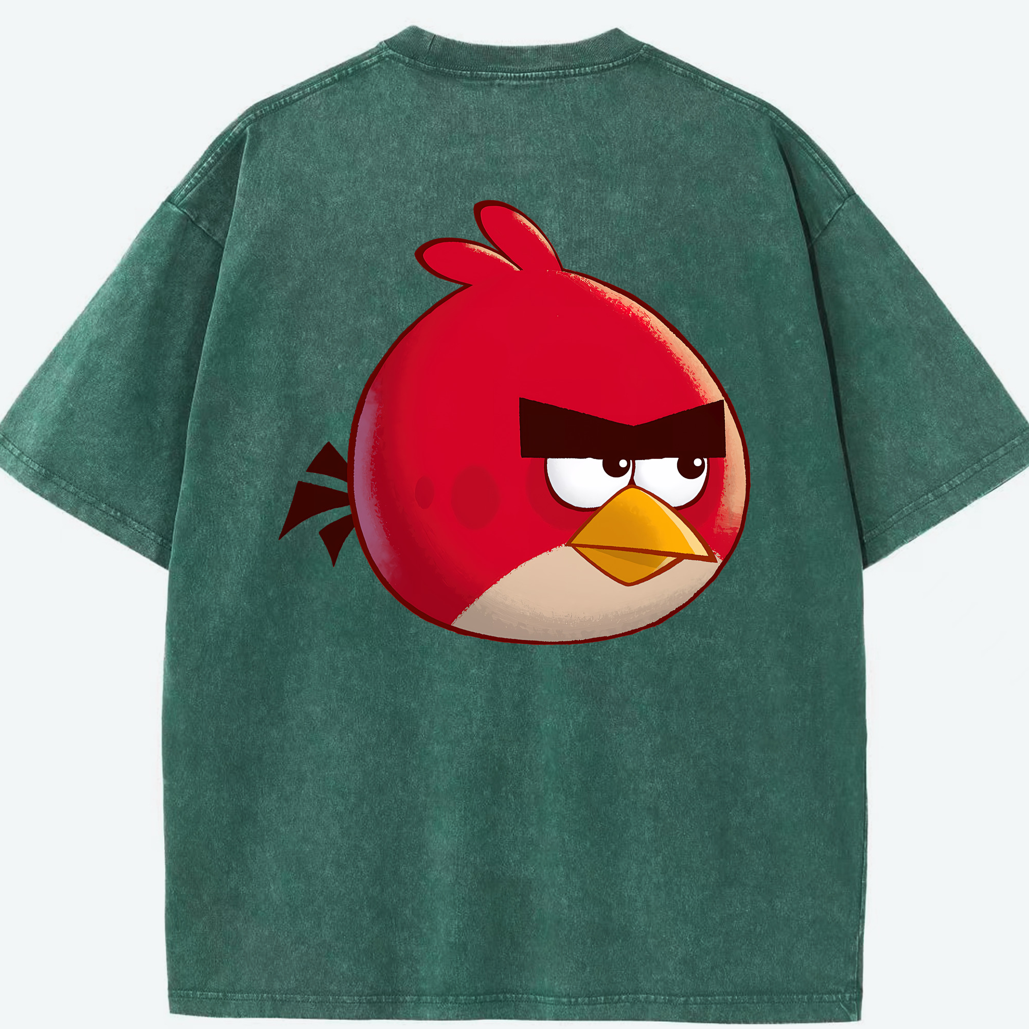 （画像用） Angry Birds アングリーバード 綿100% ヴィンテージ風 半袖Tシャツ（背面プリント）